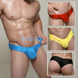 Men's Sexy thong enhance bulge pouch Cheek Boxe MU38