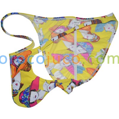 Men Cheeky Pouch Briefs Posing Underwear Pucker Back String Bikini Briefs Swimwear