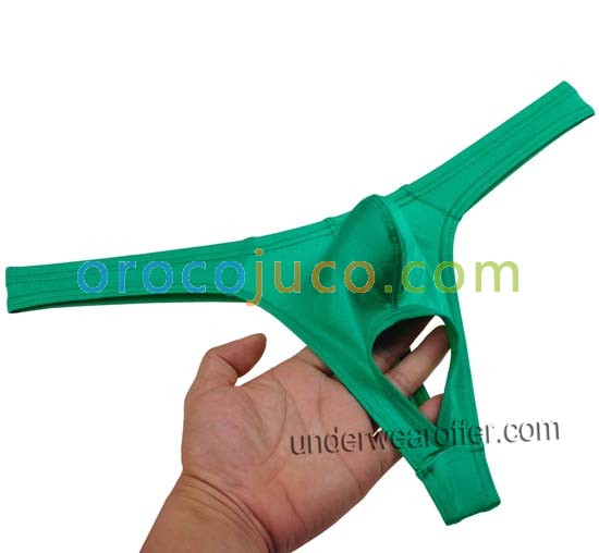 Sexy Männer Spandex Balls Loch Tanga Unterwäsche Elastische G string Tanga Bikini T back MU279X