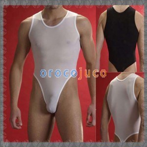 Männer sexy Mesh schiere Stretch Bodysuit Unterwäsche S ~ L MU518