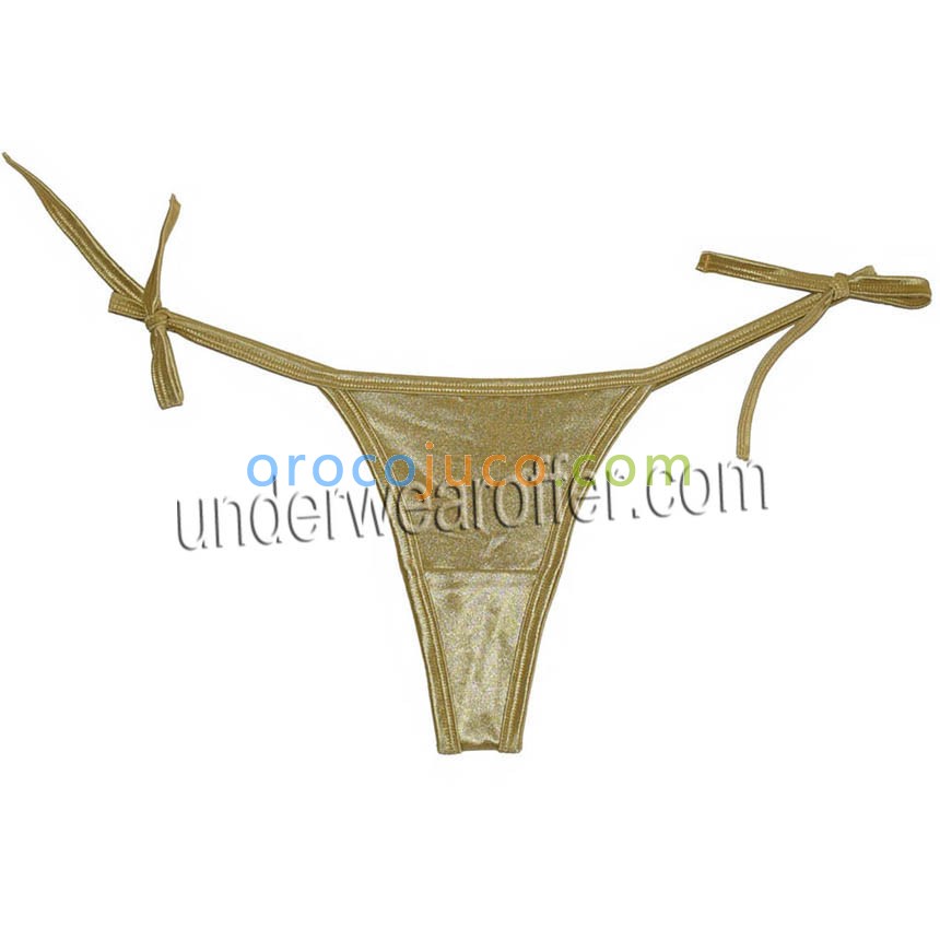 Femmes Sexy Charme Smooth G string Cravate Brillante Côté Brésilien String Bikini Culotte MU2005