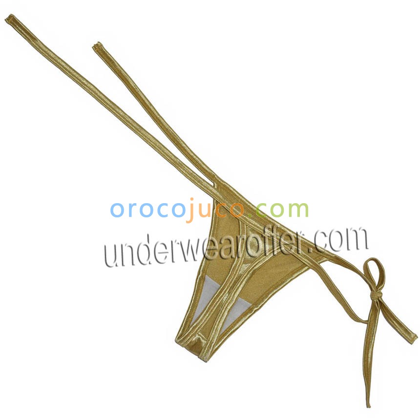 Femmes Sexy Charme Smooth G String Cravate Brillante C T Br Silien String Bikini Culotte Mu