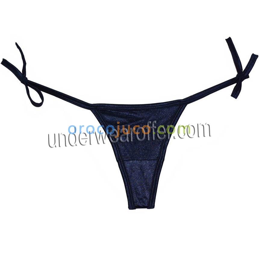 Femmes Sexy Charme Smooth G String Cravate Brillante C T Br Silien String Bikini Culotte Mu