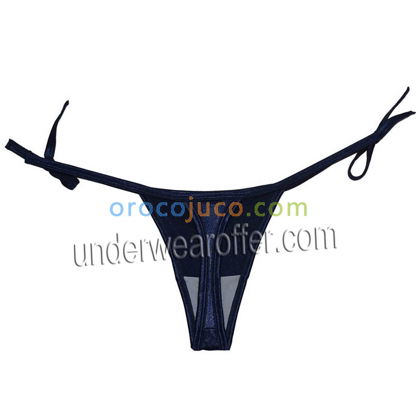 Femmes Sexy Charme Smooth G String Cravate Brillante C T Br Silien String Bikini Culotte Mu