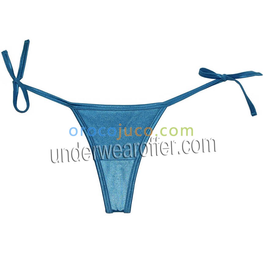 Femmes Sexy Charme Smooth G String Cravate Brillante C T Br Silien String Bikini Culotte Mu