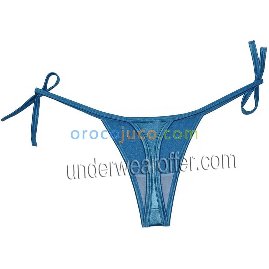 Femmes Sexy Charme Smooth G string Cravate Brillante Côté Brésilien String Bikini Culotte MU2005