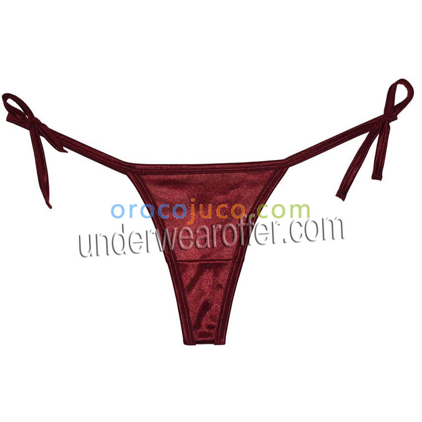 Femmes Sexy Charme Smooth G String Cravate Brillante C T Br Silien String Bikini Culotte Mu