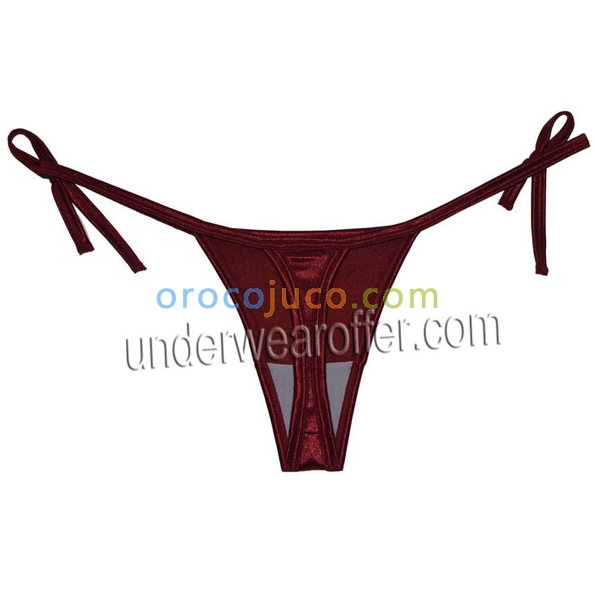 Femmes Sexy Charme Smooth G string Cravate Brillante Côté Brésilien String Bikini Culotte MU2005