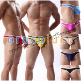 New Sexy Men’s Mini Bikini T-back Underwear Bulge Pouch Thong Breath Holes G-string Size M L XL Offer  7 Color Available MU1922