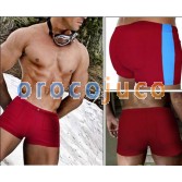 Escritos atractivos de los hombres Bikini del traje de baño de los boxeadores MU28
