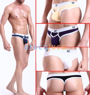 Sexy Mens Underwear Thong Briefs con orificio para el pene MU144