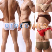 Uomo Sexy See Through Mesh Low Rise Underwear Bulge Piccoli fori in rete Slip 6 colori 3 Taglia Offerta MU348