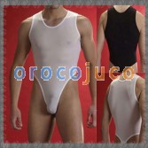 Мужская сексуальная сетчатая пряжа Stretch Bodysuit Underwear S ~ L MU518