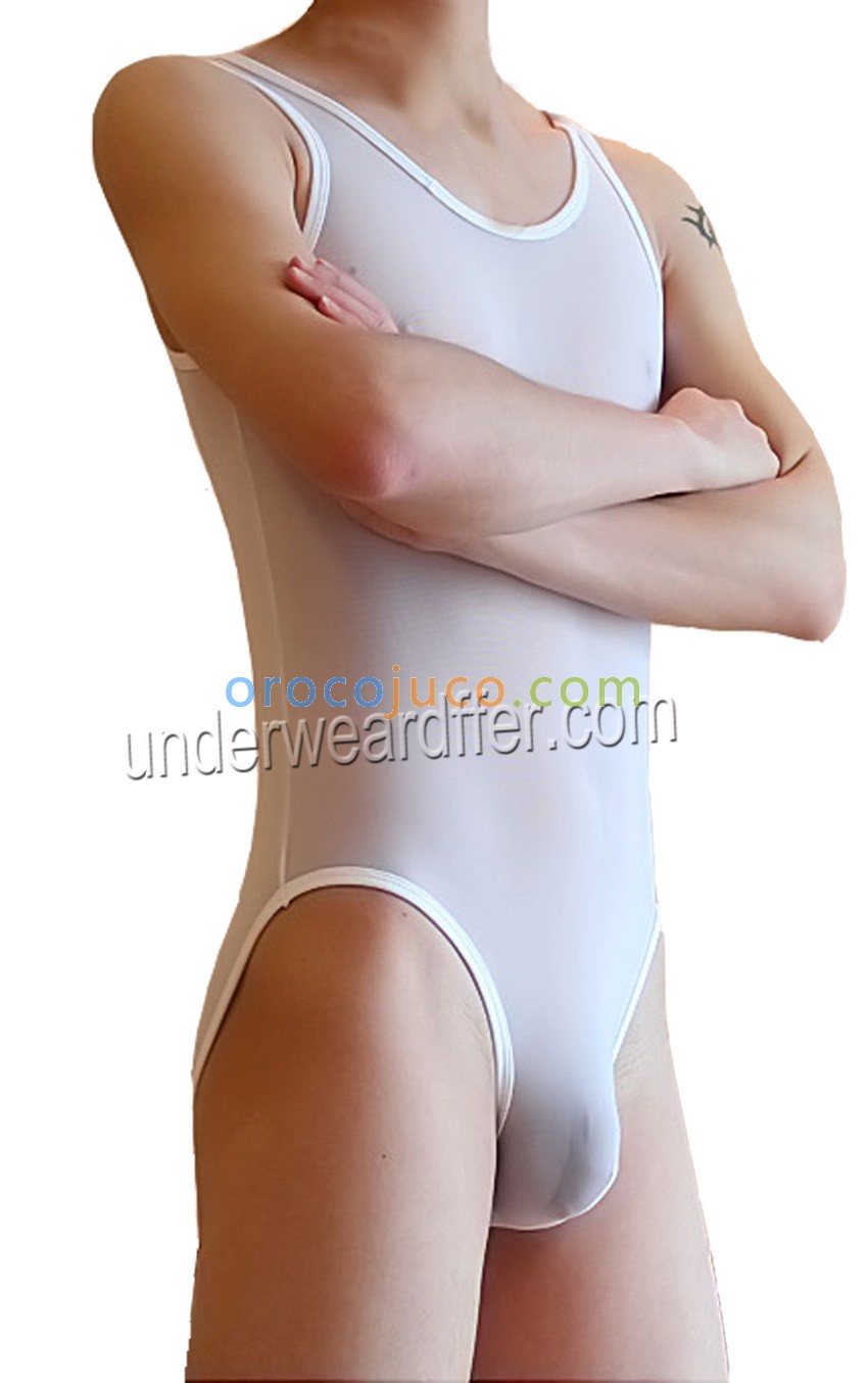 Sexy Men's Sheer Mesh Brief Leotard Vest Bodysuit Sports Soft Jumpsuits 