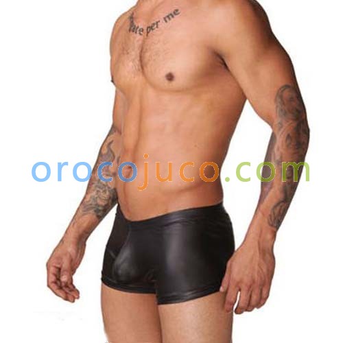 Mens sexy Faux leather boxer briefs pants MU99