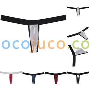 Men's Contour Pouch Thong With Wide Belt Underwear Shiny Bikini Jockstrap Shorts
