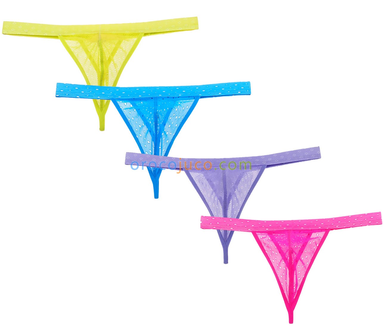 Sexy Men's Sheer Jacquard Lace Bikini Thong Underwear Mesh Belt Open Side T-Back MU242X