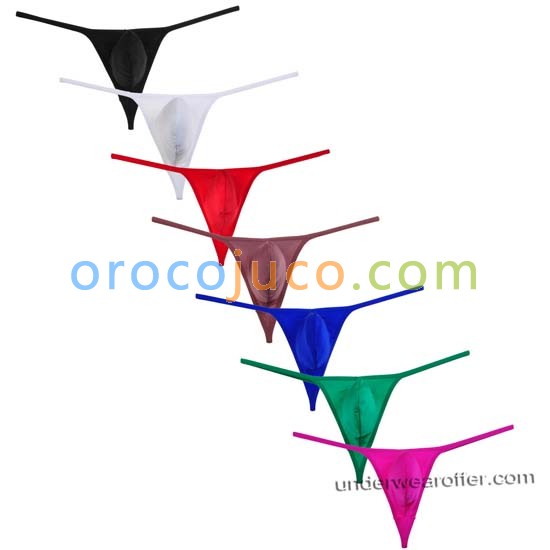 Men's Spandex Bulge Pouch Tanga Underwear Elastic Swim Micro Thong String T-Back MU278X