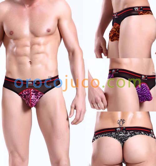 Sexy Men Leopard Underwear Briefs Thong MU129