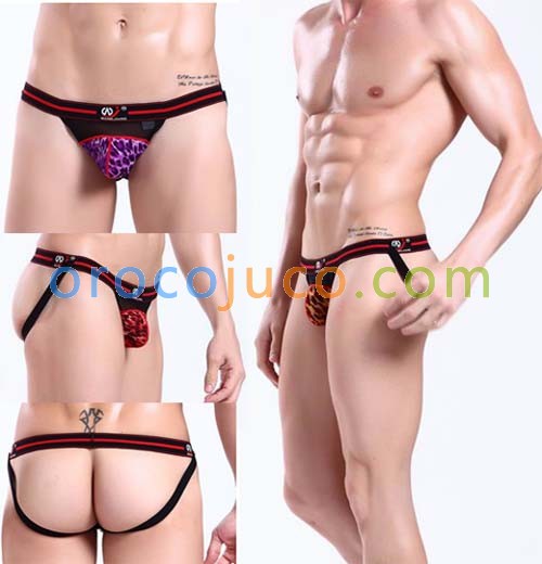 Sexy Men Leopard Underwear Briefs Thong MU130