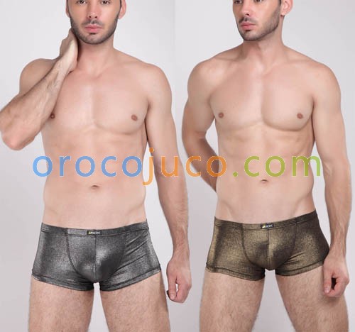 New Sexy Men's Cool Shining Boxer Brief Underwear Soft Boxer Size M L XL Available MU1928