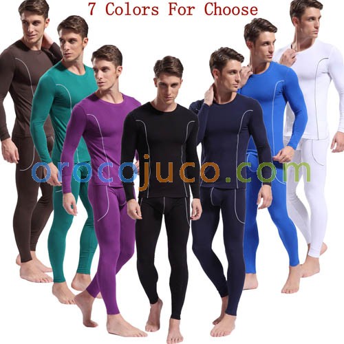 Bamboo Fiber Men's Long Sleeve & Long Johns Thermal Underwear Set Size S M L MU1872