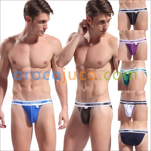 Bamboo Fiber Men's Sexy Low Waist Tight Thongs Underwear Size S M L XL 7 Color MU1877