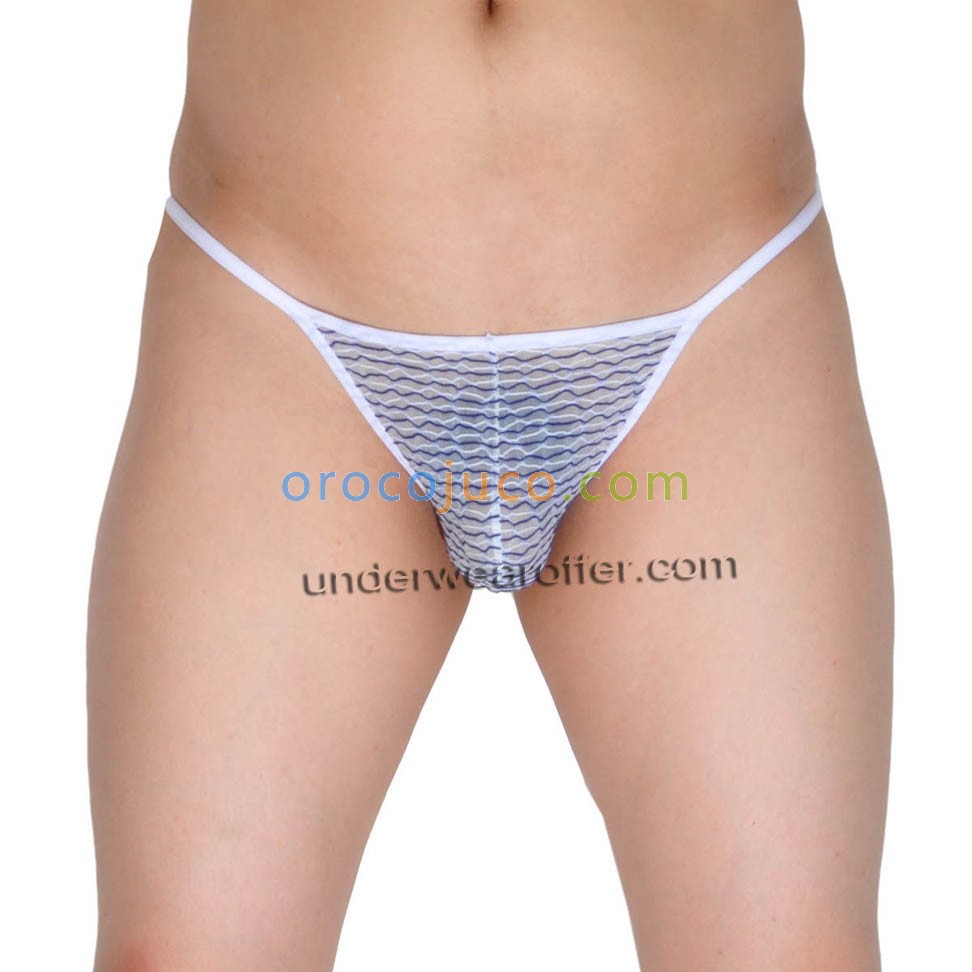 Men's Underwear Open Crotch Briefs Grille Cloth Cheeky Briefs MU272X