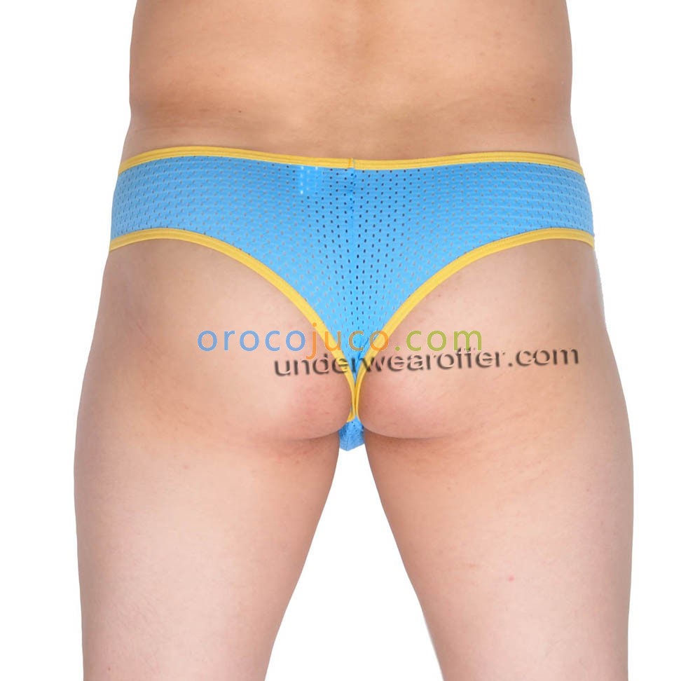 Men's Elastic Micro Boxers Breath Holes Bikini Boxers Underwear Male Pouch Mini Bikini MU968