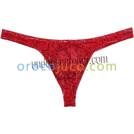 Sexy Men Thong Hollow Jacquard G-string Underwear Pouch Mini Bikini Brief T-back MU613