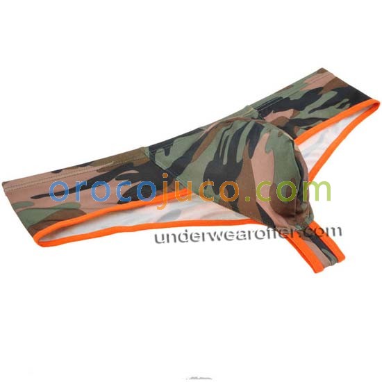 Men Camouflage Cheeky Booty Underwear Hobble Skirt Briefs Mini Cut Boxers Thong MU336X