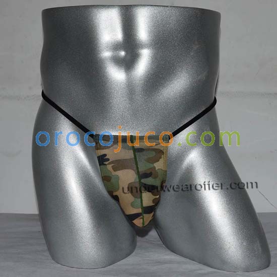 Men Camouflage  G-Strings & Thongs  Gay Men Underwear Nylon Thong Mens MU339X
