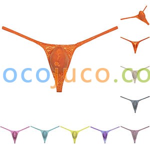 Men's Gloss Wet Look String Thong Tangas Pouch Enhancing Bikini Underwear