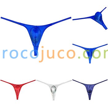 Men‘s Jockstrap G-strings Bulge Pouch Thongs Tanga Shiny Metallic Bikini Underwear