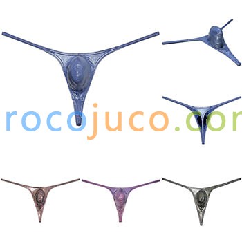 Men‘s Micro Thong Pouch String T-back Shiny Bikini Tanga Trunks Underwear