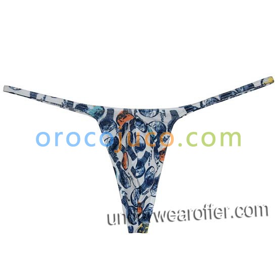 New Men Colorful Micro Thong Underwear Guy Big Pouch String T-Back Bikini Tangas MU772