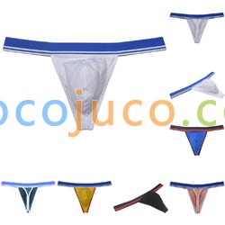 Men's Pouch Cotton Bikini Elastic Belt Thong Soft Mini Tangas Underwear