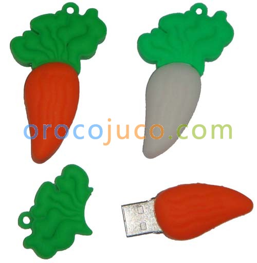 8GB/16GB/32GB Radish Shape USB Memory Flash Disk White Turnip Carrot Shape Pen Drive EU42