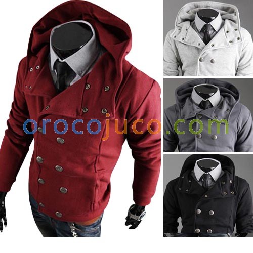 Men’s Stylish Slim Fit Jackets Coats Hoody Size XS~L 4 Color MU1008