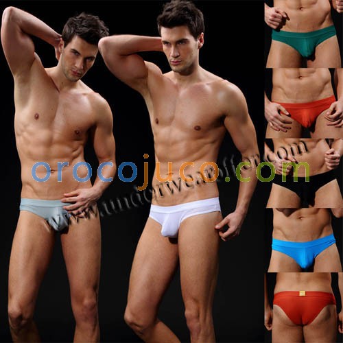 Sexy Men's Breath Holes Mini Brief Bottoms Thong Underwear Soft Bulge Pouch Bikinis Briefs Size S M L XL 7 Colors Offer MU1882