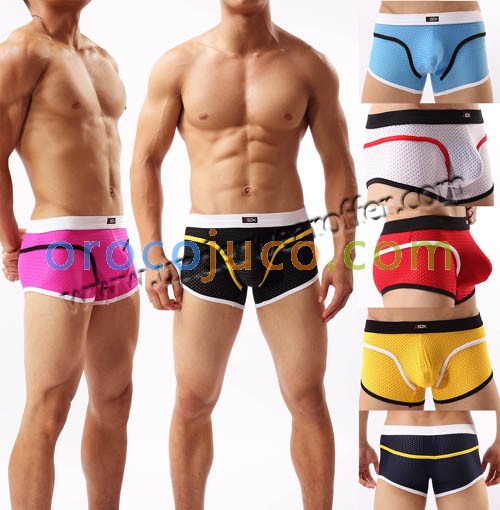 New Sexy Men’s Breathable Boxer Briefs Underwear Bulge Pouch Shorts Bottom Soft Boxers Size M L XL Offer  7 Color Available MU1923