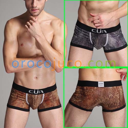 Python Pattern Men's sexy Underwear Boxers Brief with regenerated cellulose fibre MU516 M L XL 