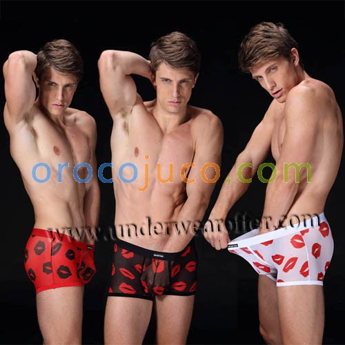 New Sexy Men’s See-through Mesh Bottom Boxers Underwear Bulge Pouch Sheer Boxers MU961