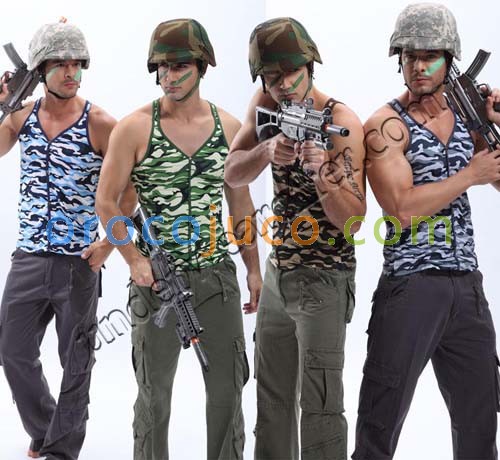 New Cool Men’s Camouflage War Game Underwear Tank Top Singlet Undershirt Casual Vest MU1846