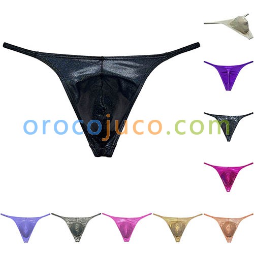 Men Shiny Bikini Thong Underwear Low-rise G-string Bulge Pouch T-back Jockstrap MUOR90