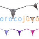 Men's Contour Pouch Tangas Underwear Elastic Panties Glossy Thong String T-Back MUOR293C