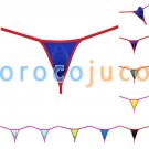 Men's Solid Swimsuit Fabric Bikini Thong Underwear Male T-back Pouch G-string MUOR3002