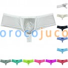 Men Glossy Bikini Underpants 1/2 Hip Underwear Bulge Pouch Boxer Briefs Swimsuit MUOR315