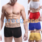 New Sexy Men’s See-through Mesh Thin Bottom Brief Underwear Sheer Sports Boxers  MU962