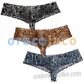 New Boxers SexyBulge Pouch Thong Men's Leopard Posing Bikini Boxers Underwear  Mini Pants MU05N